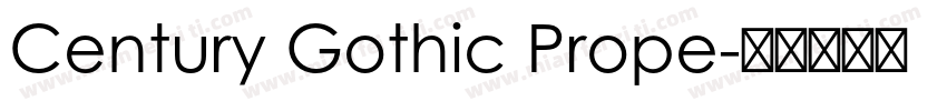Century Gothic Prope字体转换